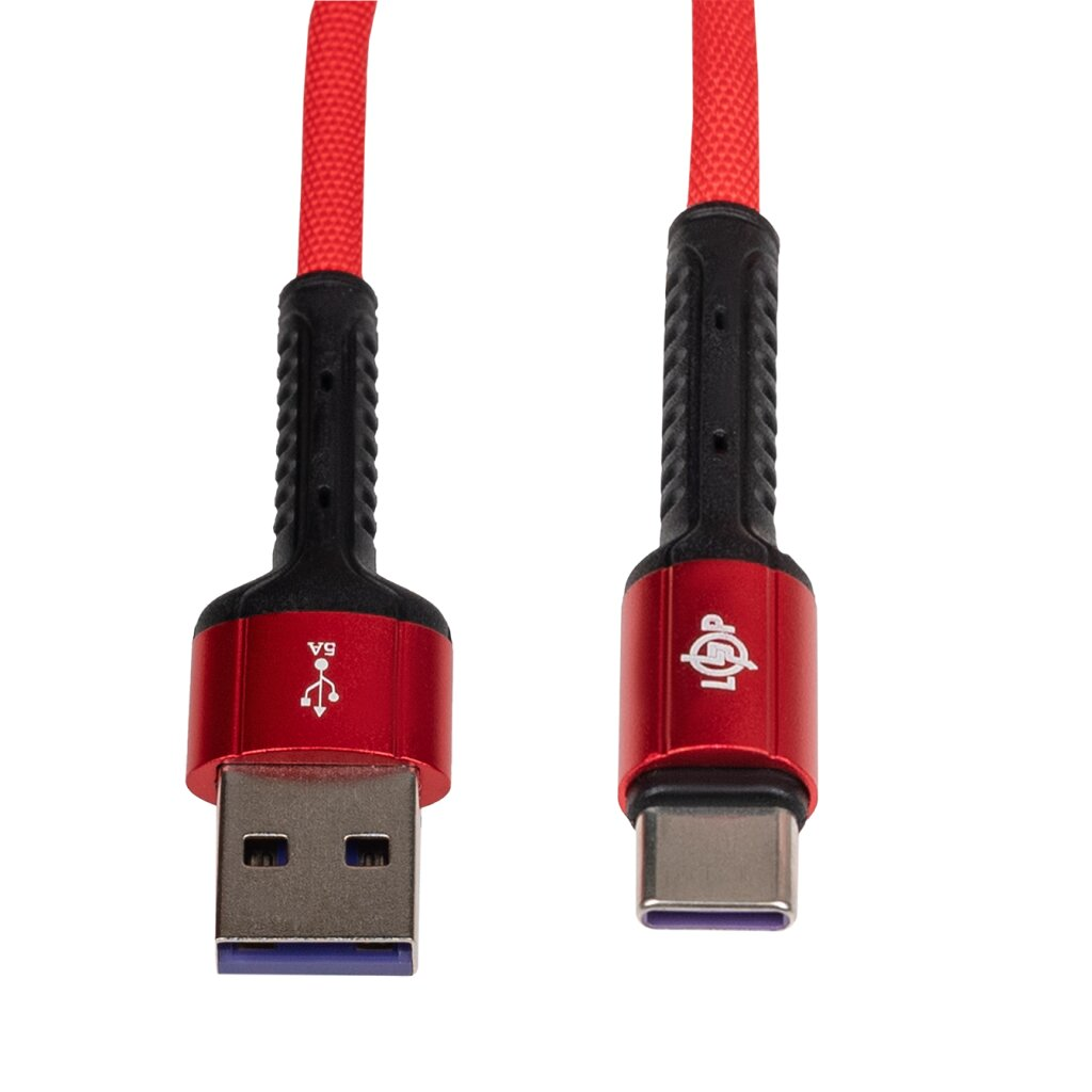 Кабель LogicPower USB 3.0 to USB Type-C 5A QC 1 м Червоний (LS63C-5A)
