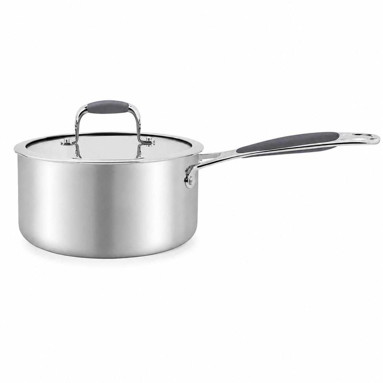 Ківш BRAVIRA Tri-Ply з кришкою нержавіюча сталь 1,5 л (BR8103-16)
