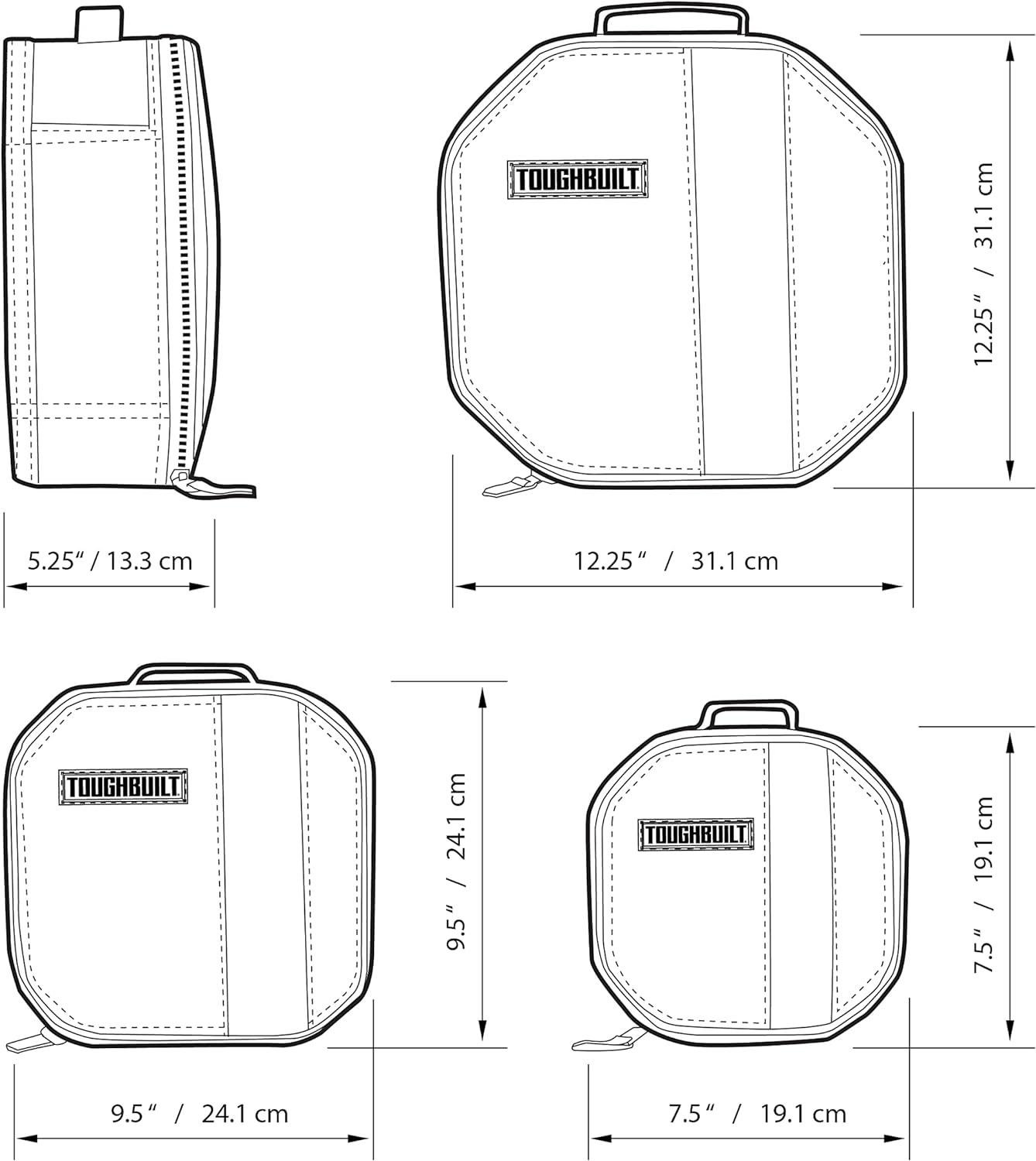 Карманы софт боксов ToughBuilt Octagon для крепежа 3 шт. (TB-192-C-BEA) - фото 10