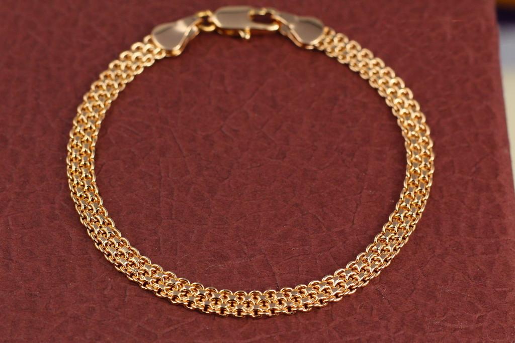 Браслет Xuping Jewelry Бисмарк 17 см 4 мм Золотистый (1794324281)