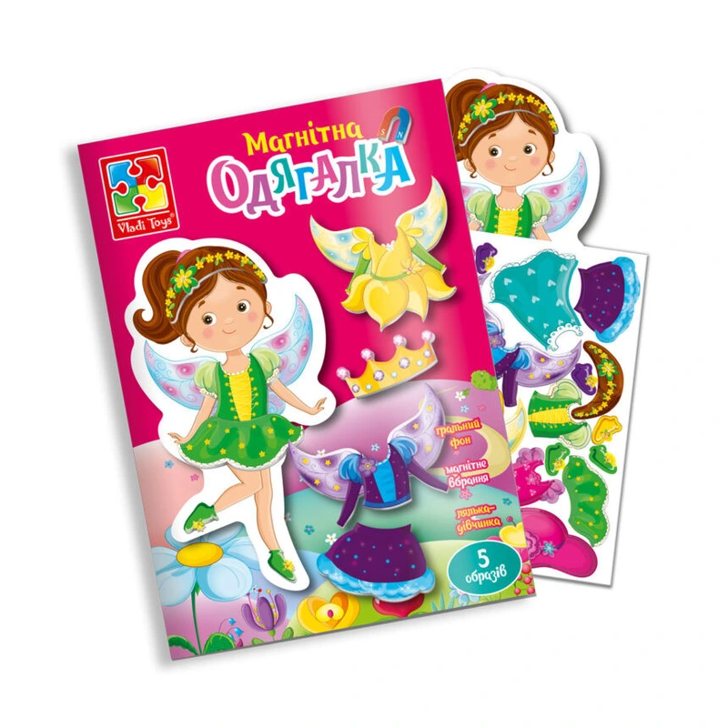 Магнітна гра для дітей Vladi Toys VT3204-28 "Фея" у папці Магнітна гра для дітей Vladi Toys VT3204-28 "Фея" у папці