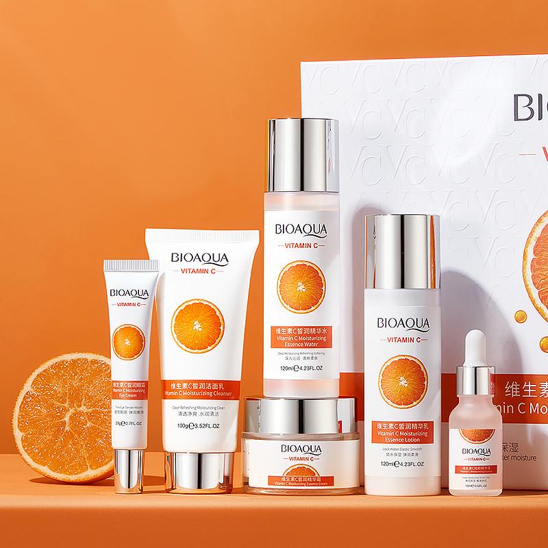 Набор по уходу за лицом Bioaqua Vitamin C Set увлажняющий для сужения пор - фото 4