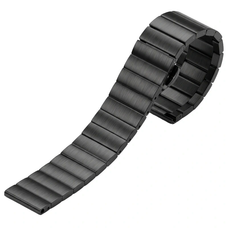Ремінець металевий Centurion 22 мм Black