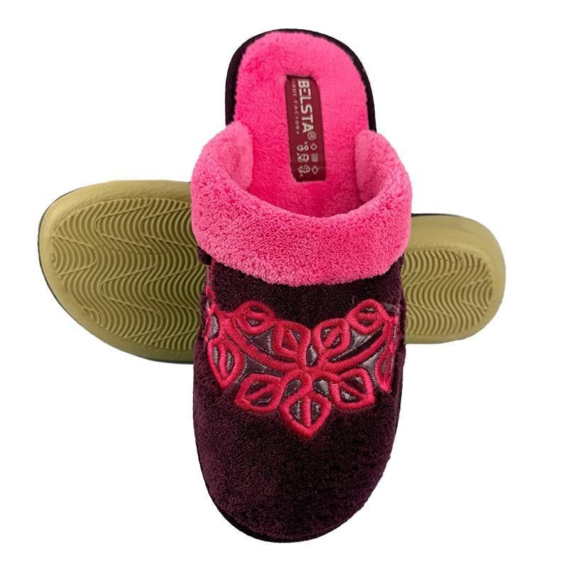 Тапочки комнатные женские 209-5  р.  41 26,5 см Бордовый