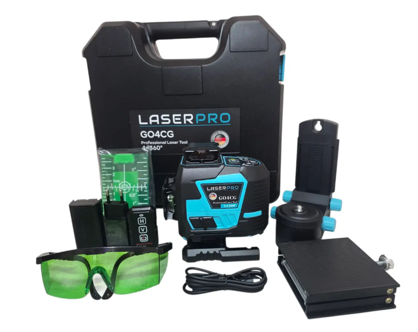 Лазерный уровень LASER 16 линий 4 плоскости по 360°/работа до 5 часов (G04CG)