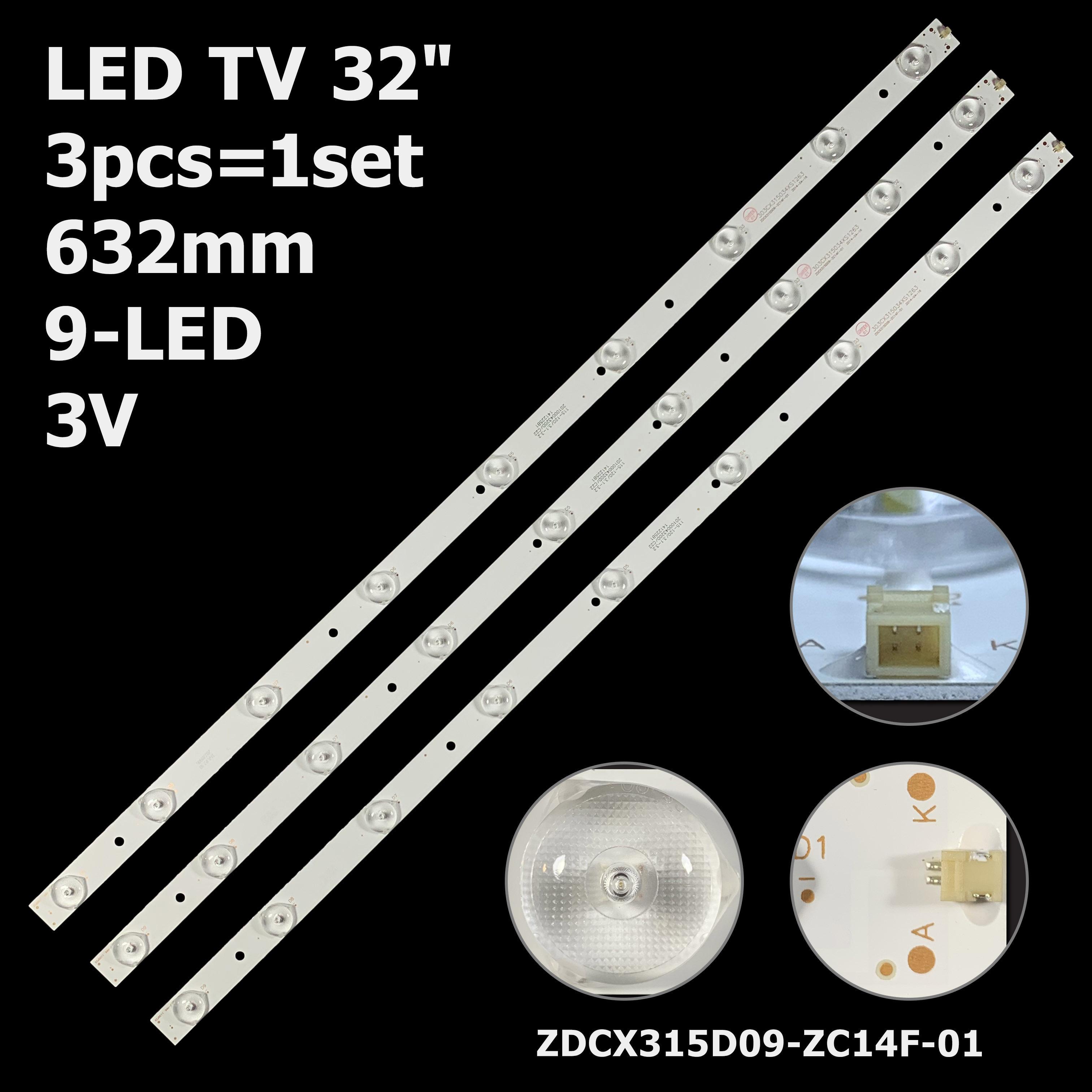 Комплект LED підсвітки для TV 32" ZDCX315D09-ZC14F-01 303CX315034XS1263 (ART-12157) - фото 4