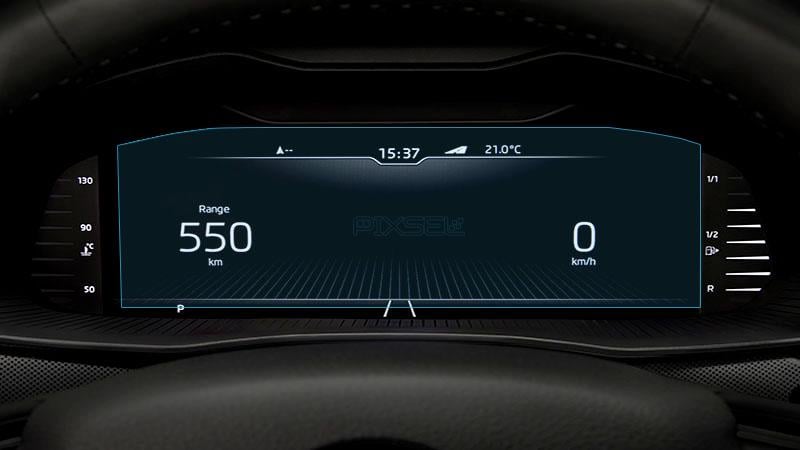 Стекло защитное Pixsel гибридный глянец на приборную панель Skoda OCTAVIA 9,9“ 2020