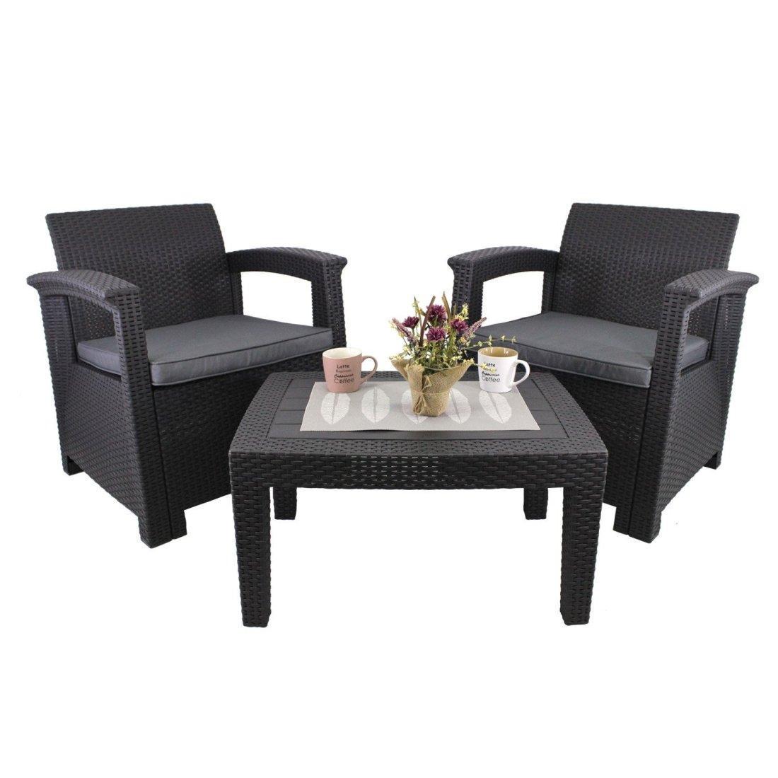 Комплект садовой мебели GardenLine ZUM0852 BERNY Черный (1344)