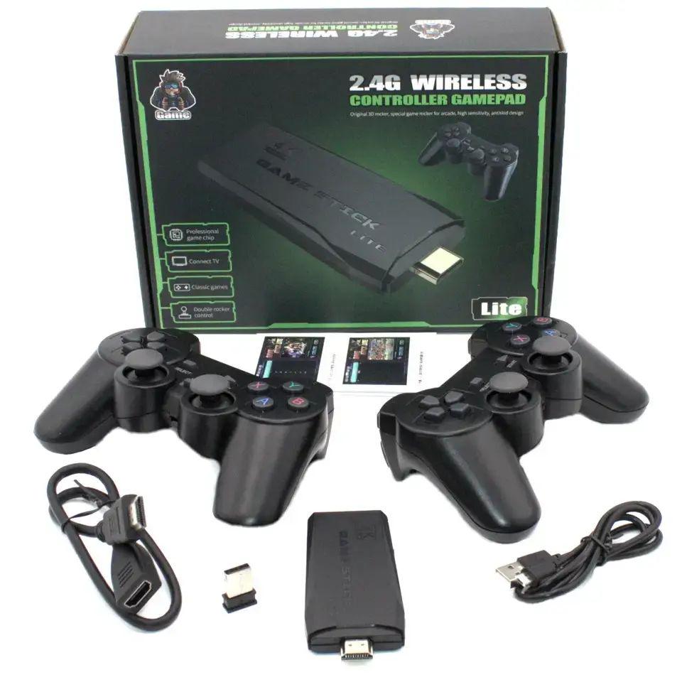 Игровая приставка LITE GREEN HDMI 3535 игр Linux+Retroarch GB2 Sdram DDR3 256 МБ TF-карта 32 GB и 2 беспроводных джойстика