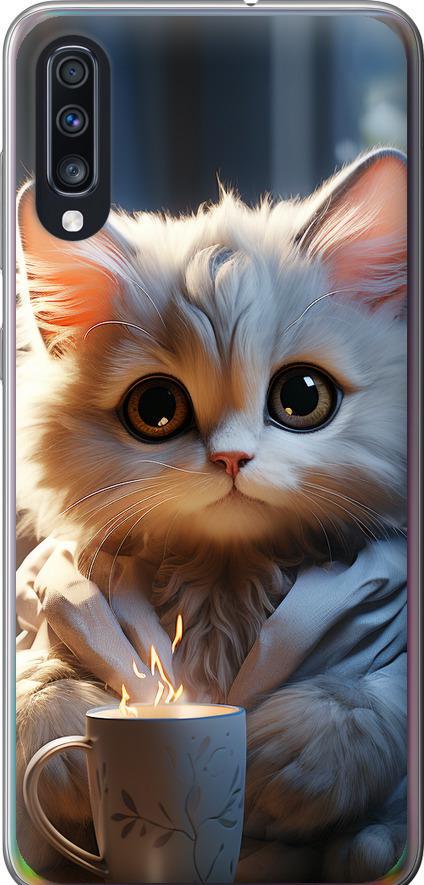 Чехол на Samsung Galaxy A70 2019 A705F White cat (5646t-1675-42517) Чехол на Samsung Galaxy A70 2019 A705F White cat (5646t-1675-42517)