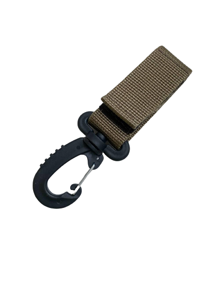 Карабин с петлей Molle пластик Койот