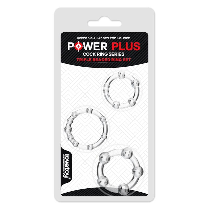 Набор эрекционных колец Power Plus Triple Beaded Ring Set 3 шт. (1000058692)