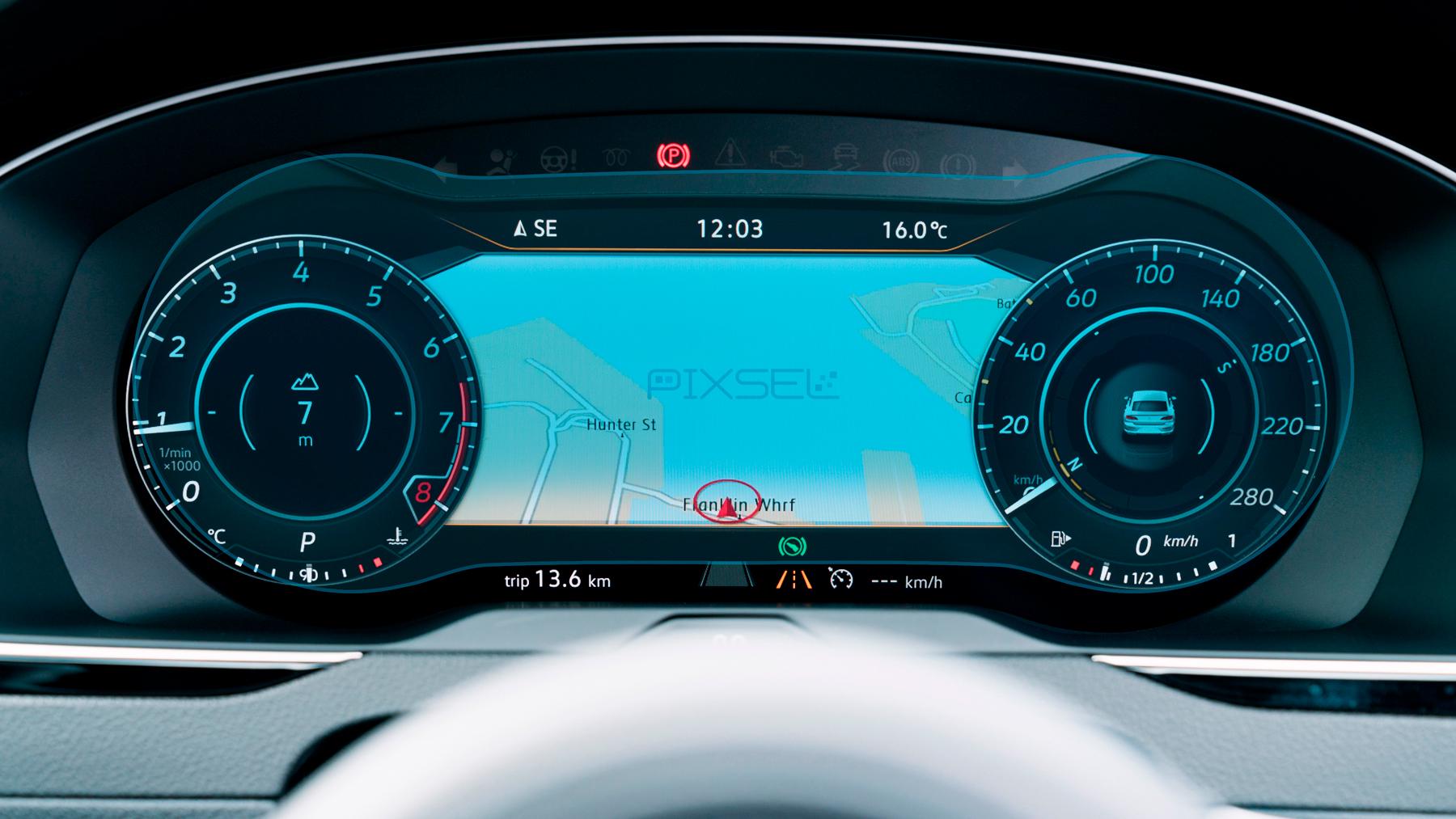 Стекло защитное Pixsel гибридный глянец на приборную панель Volkswagen ARTEON 11,9“ 2017-2020
