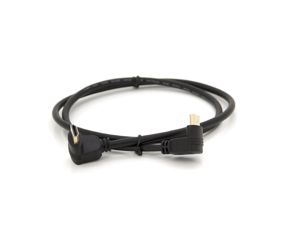 Кабель Merlion HDMI M - HDMI M v1.4 1 м коннекторы 90° Black (26449646)