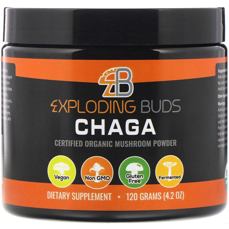 Гриб чага Chaga Exploding Buds грибной порошок 120 г