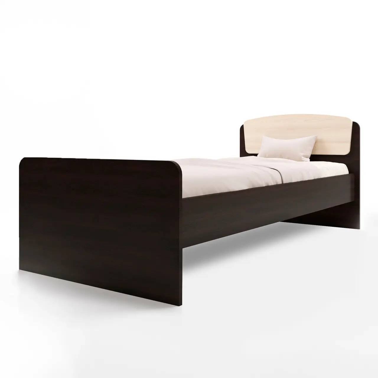 Кровать односпальная Эверест Астория-2 85х193х74 см Венге темный Дуб молочный