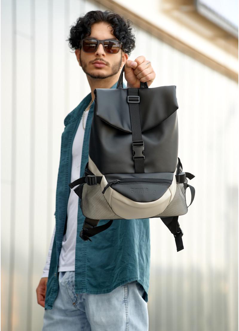 Рюкзак чоловічий Sambag Rene Double Чорно-сірий (15351020) - фото 9