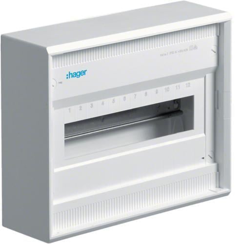 Щит распределительный Hager VOLTA навесной без дверцы 12 модулей пластик 245х305х96,5 мм (VA12CN)