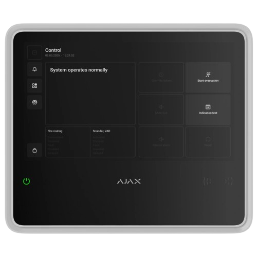 Централь пожарная Ajax EN54 Fire Hub Wi-Fi IP20 10,1" IPS 1024х600 110-240V Белый (31980445)