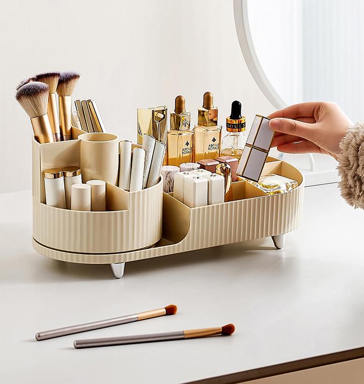 Органайзер для косметики 360° 36х15х14,5 см Бежевый - фото 6
