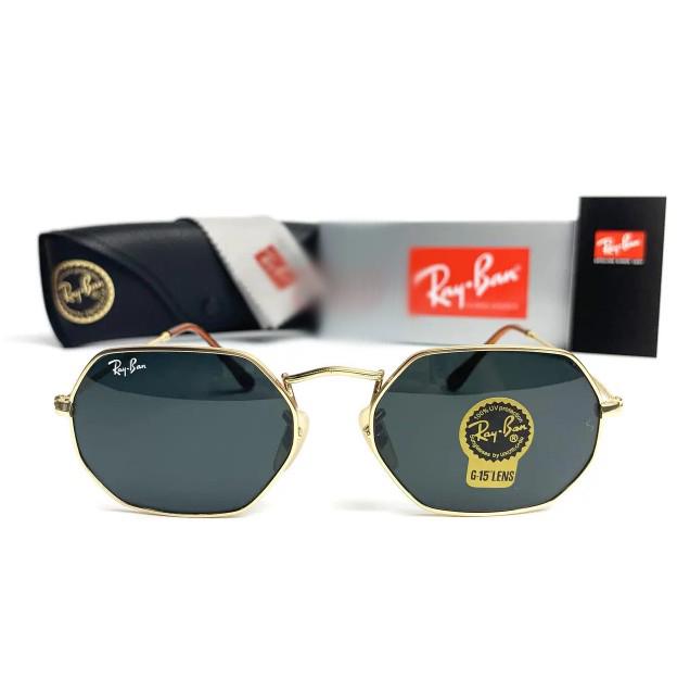 Солнцезащитные очки Octagonal 3556 Золотой/Темно-зеленый