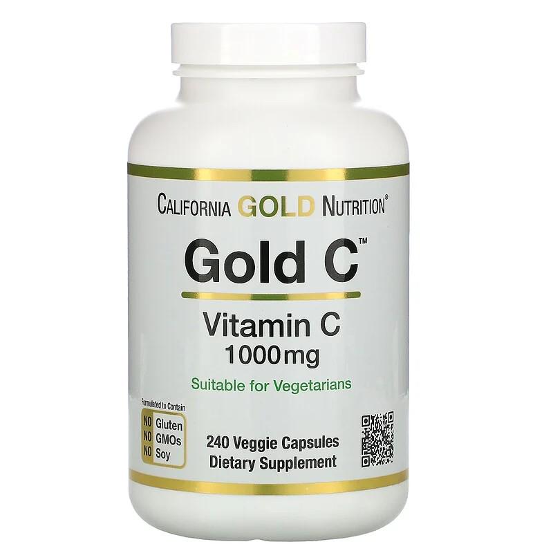 Витамины California Gold Nutrition Vitamin C Gold C 1000 мг 240 капсул