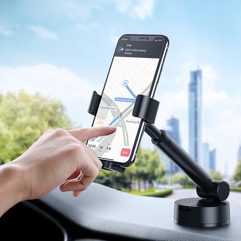 Тримач для телефону BASEUS Simplism gravity car mount в машину Black - фото 2