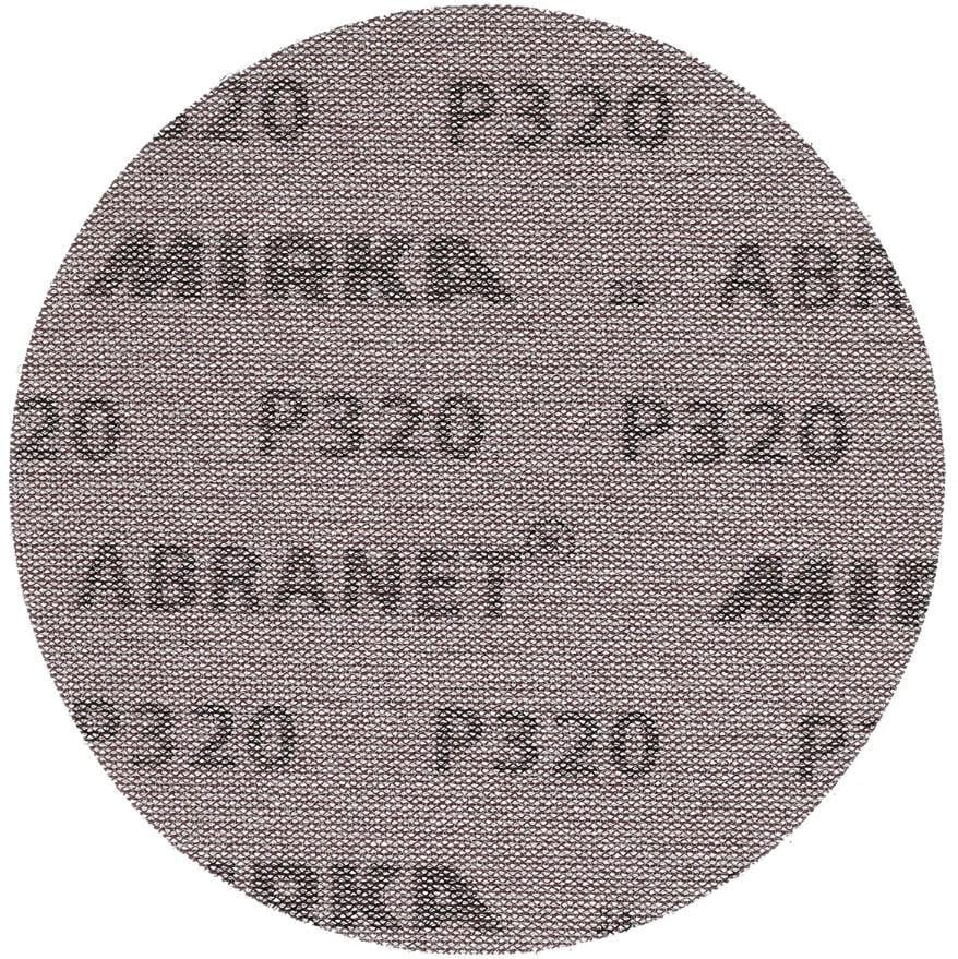 Шлифлист бумажный Abranet Mirka 150 мм P320 шлифовальный диск на сетчатой ​​основе (22215)