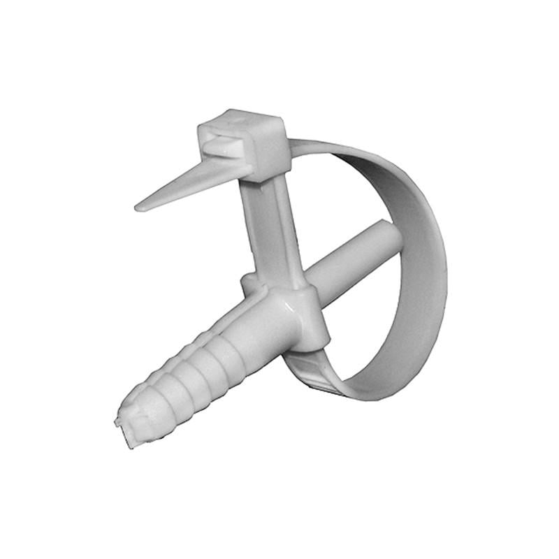 Стяжка-хомут кабельна E.NEXT 7х90 мм з дюбелем 8х35 мм для труб Ø 10-25 мм 25 шт. (s0430087)