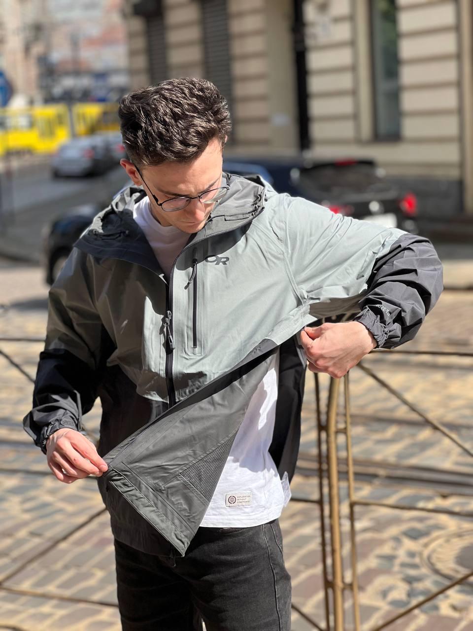 Куртка трекинговая мужская Outdoor Research Gore-tex водонепроницаемая для походов S Серый (2680995)