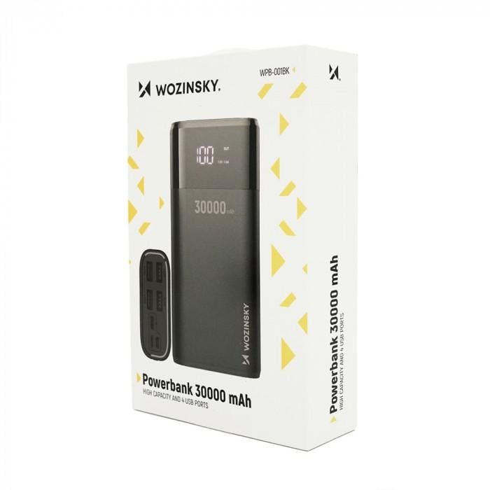 Повербанк Wozinsky WPB-001BK Bipow 30000 mAh Black (WPB-001BK/28829) - фото 4