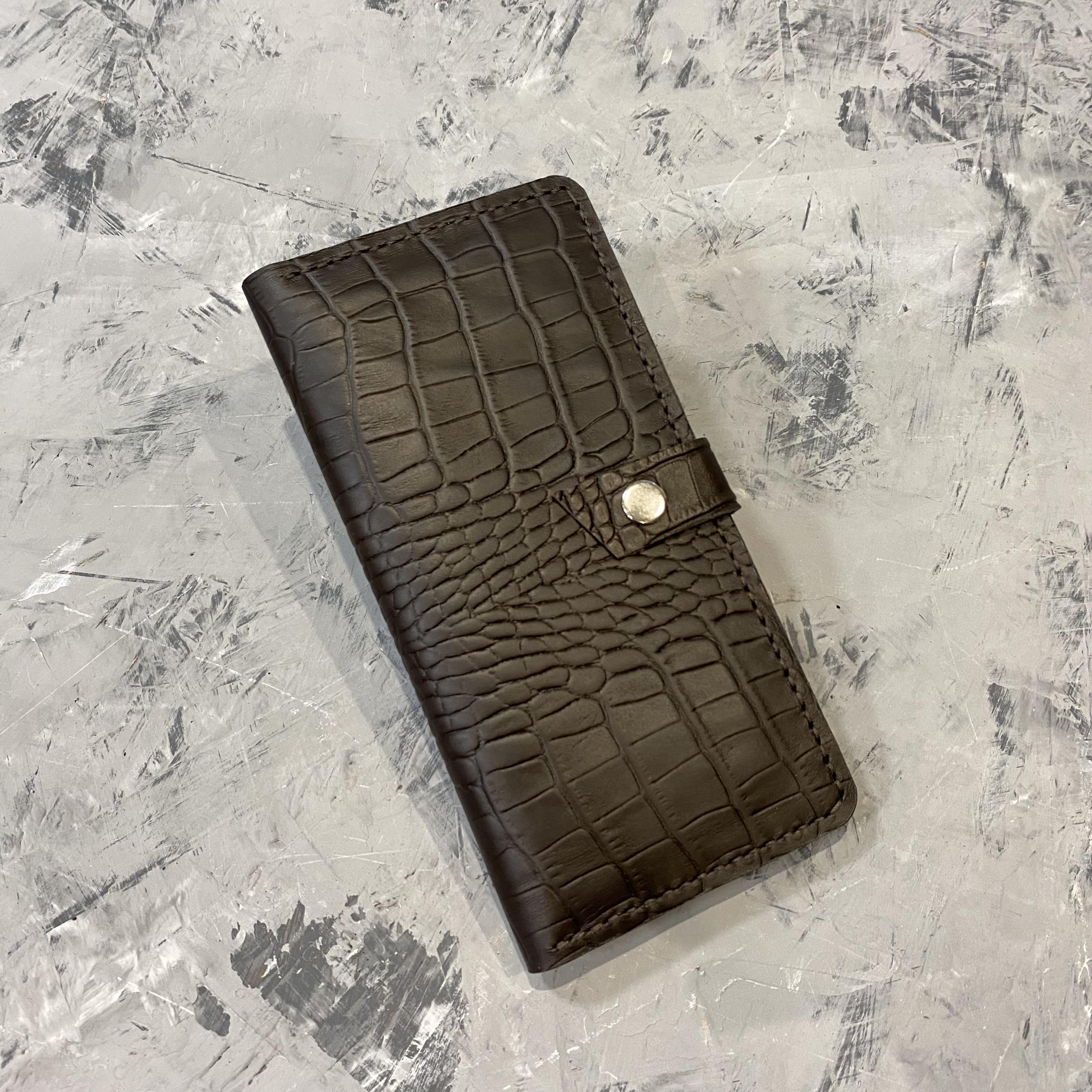 Кошелек женский кожаный Stedley leather Карен Коричневый кайман (30640764)