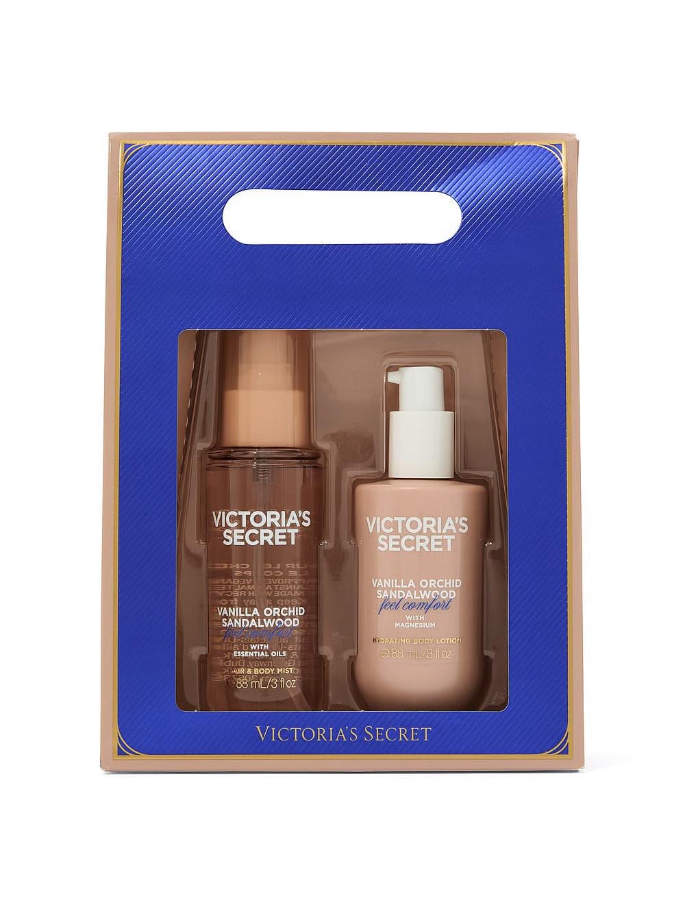 Подарочный набор для женщин Victoria's Secret Vanilla Orchid Sandalwood спрей для тела 88 мл и лосьон для тела 88 мл (402069)