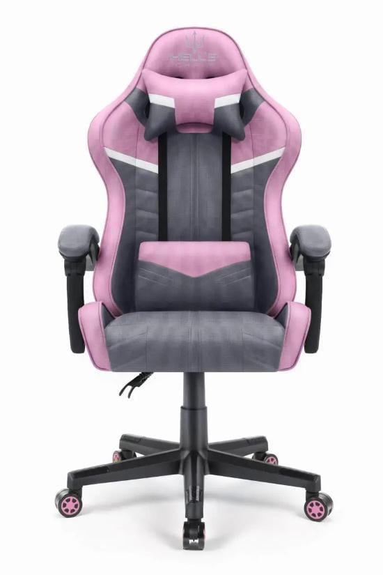 Крісло комп'ютерне Hell's Chair HC-1004 Pink/Grey (А7)