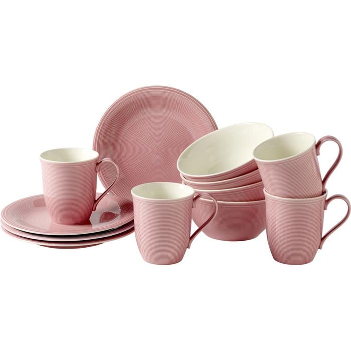 Сервіз для сніданку Villeroy & Boch Color Loop Vivo 12 пр. Рожевий (33497593)