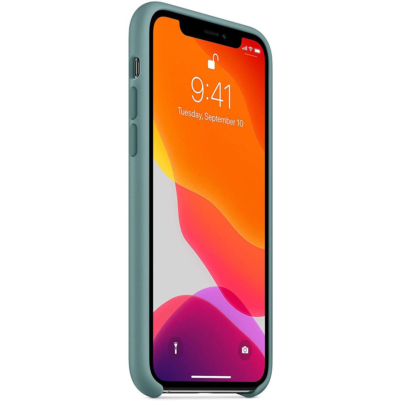 Силиконовый чехол накладка Apple Silicone Case for iPhone 11, Cactus (HC) - фото 3