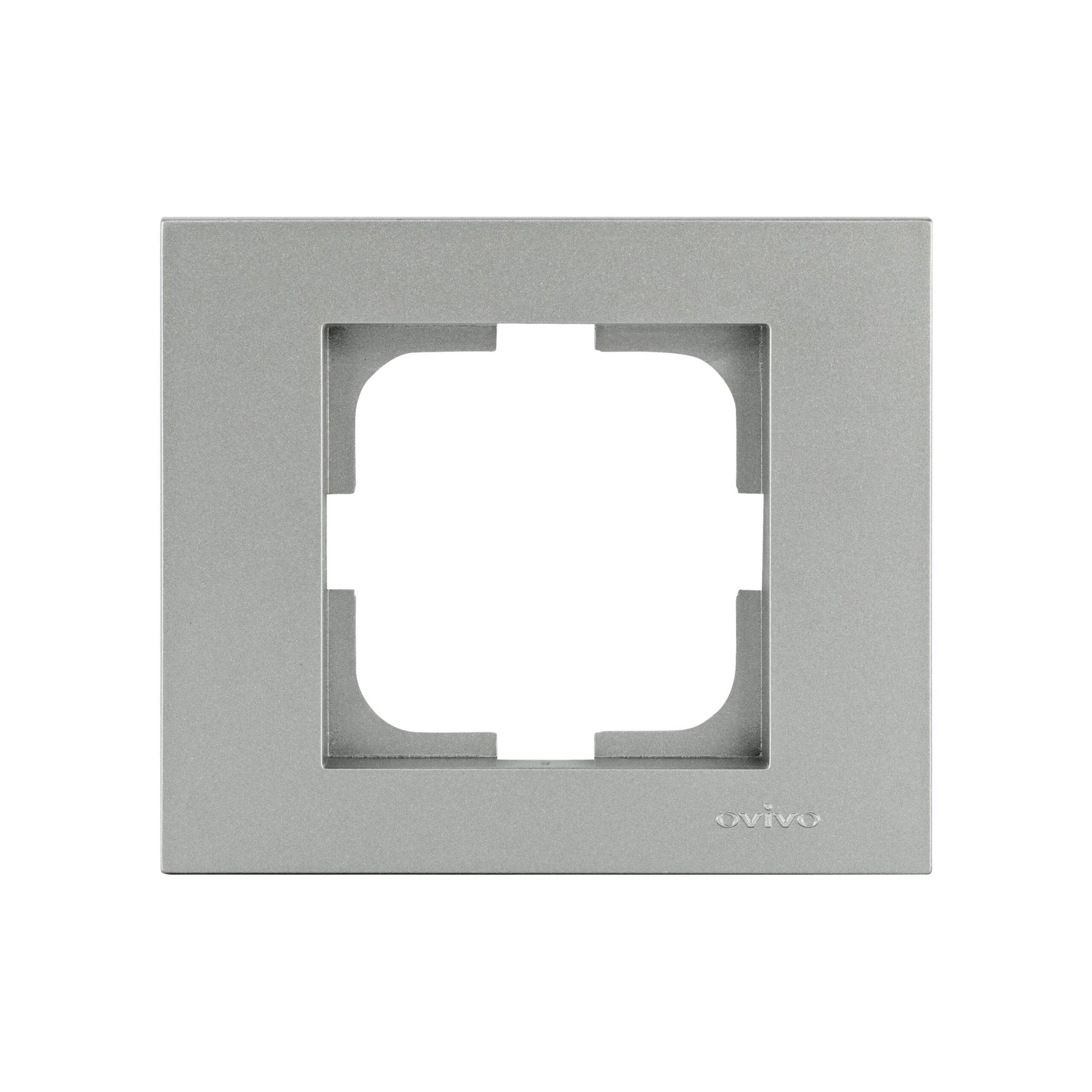 Рамка одноместная Ovivo Grano Серебряный (00000018656)