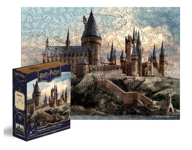 Пазл деревянный фигурный Woods Story Гарри Поттер Серия Замок Хогвартс Фигурный