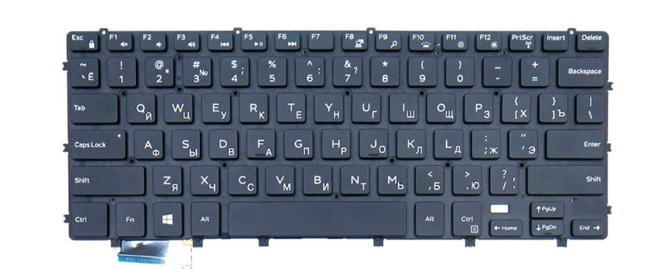 Клавиатура для ноутбука Dell XPS 15 9550 с подсветкой клавиш матовая (38Y66)