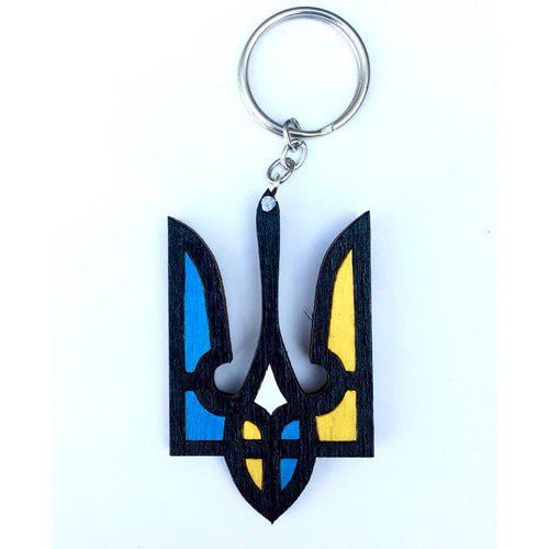 Брелок патриотический Герб из дерева ручная роспись