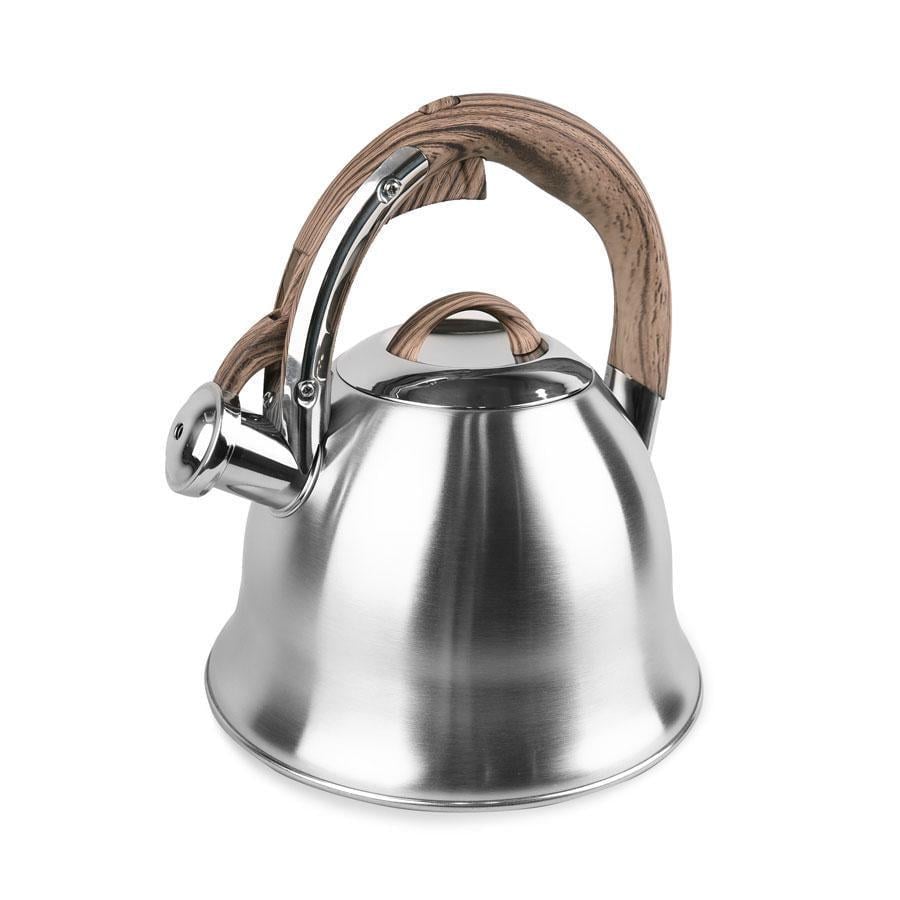 Чайник с свистком и ручкой под дерево 3 л (MR-1320-W)