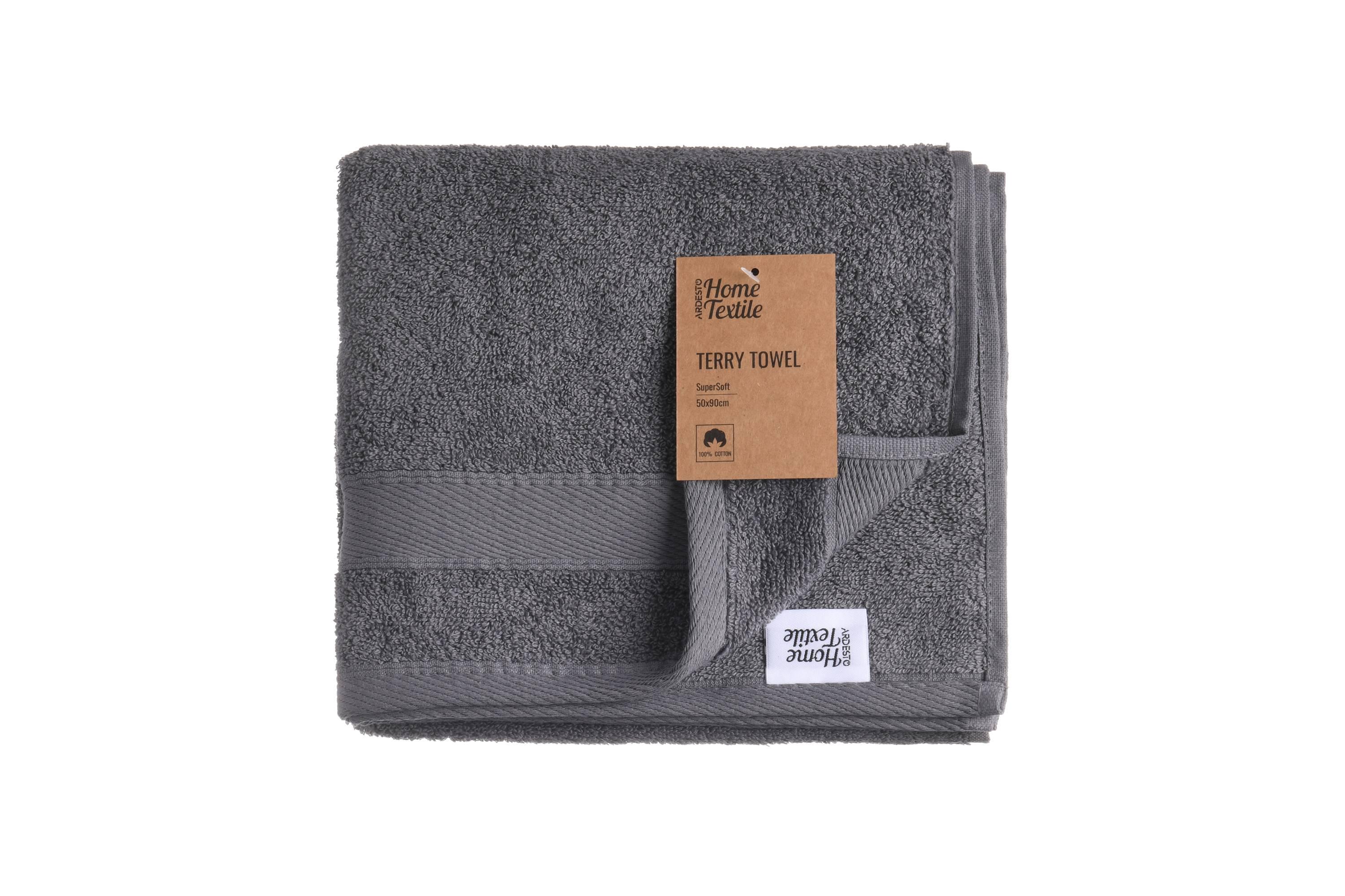 Полотенце махровое Ardesto SuperSoft 50х90 см Графит (ART2250MC)