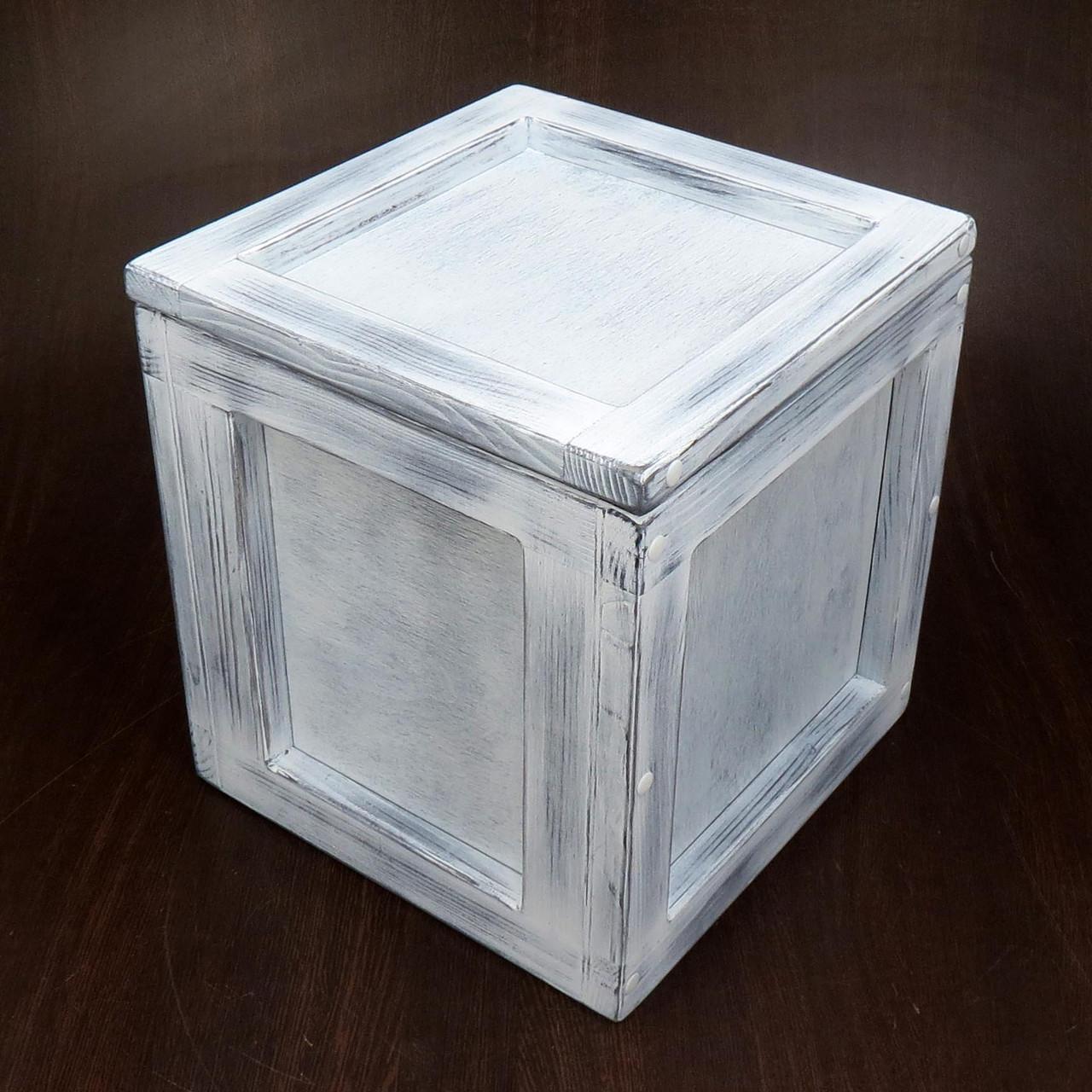 Ящик интерьерный декоративный из дерева Акива 35х35х40 см Шебби (ЯИД-102921)