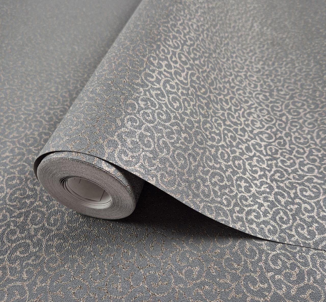 Шпалери вінілові на флізеліні Marburg 55441 для спальні/вітальні/коридору 0,53x10,05 м Сірий (2785922020)