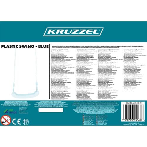Дитяча гойдалка пластикова Kruzzel 25446 до 50 кг Блакитний (mx9753) - фото 2