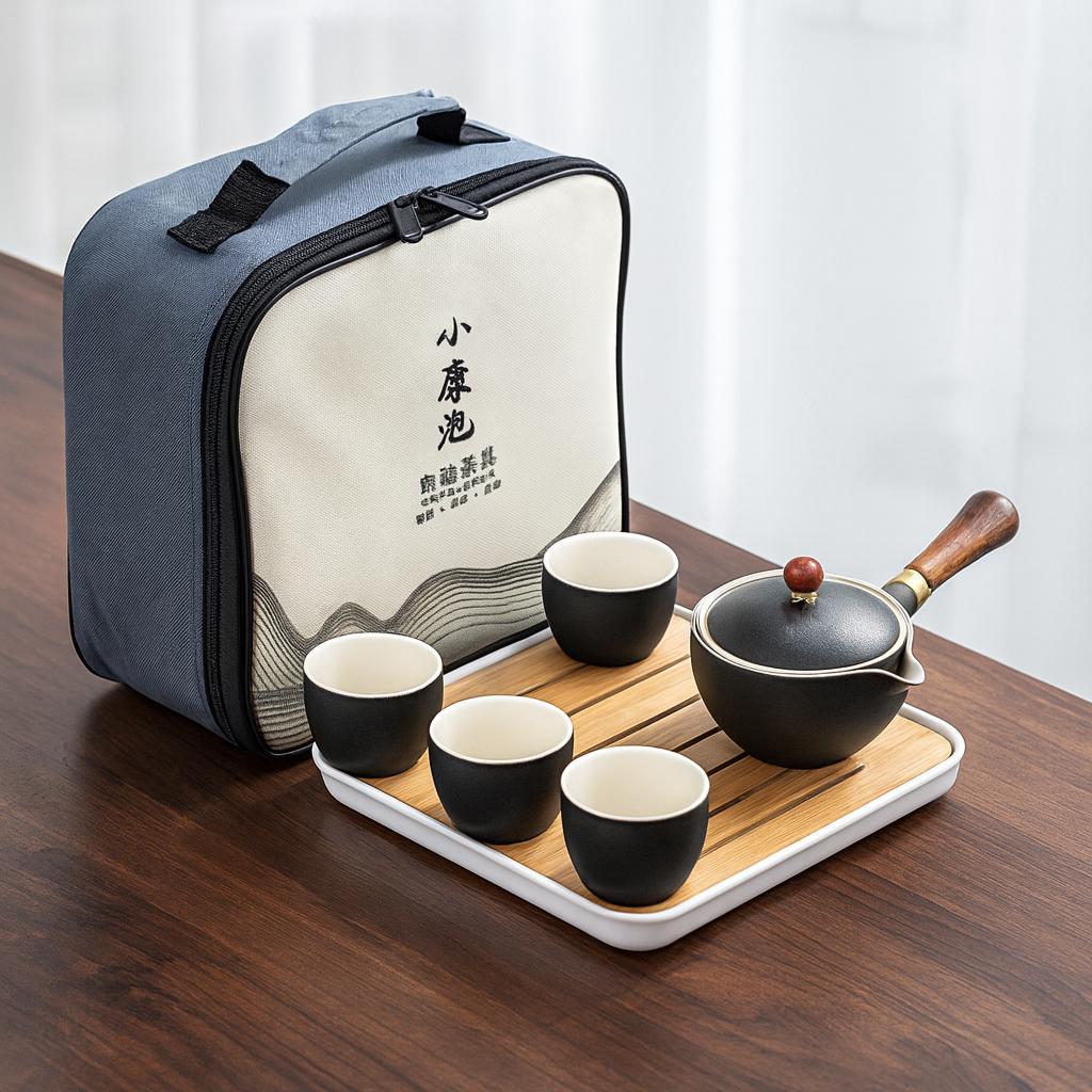 Чайний набір Гунфу ча 1M для подорожей із 6 пр. №022 Чайний набір Гунфу ча 1M для подорожей із 6 пр. №022