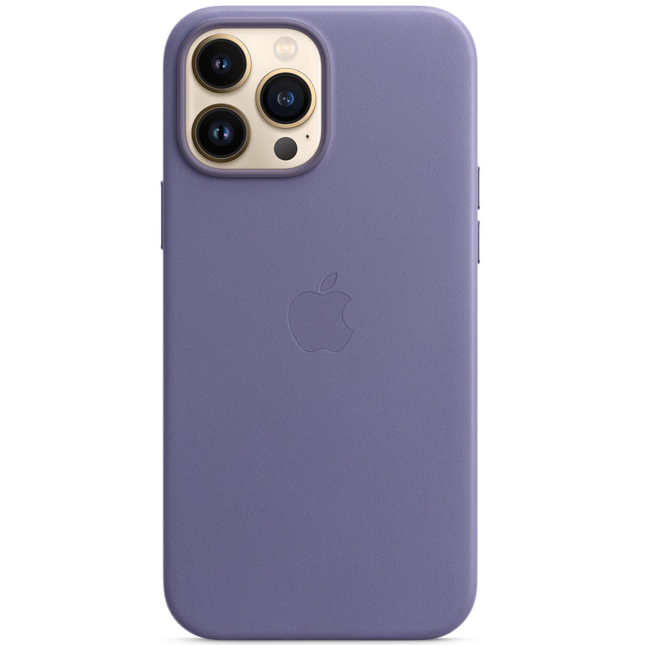 Шкіряний чохол-накладка Apple Leather Case with MagSafe for iPhone 13 Pro Max, Wisteria (HC) - фото 1