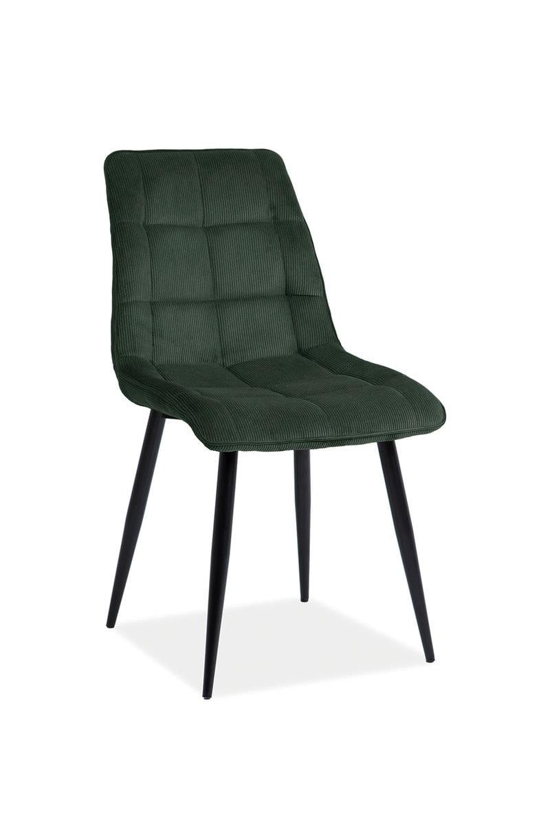 Стул Chic Sztruks вельвет Черный/Зеленый (CHICSCZ)