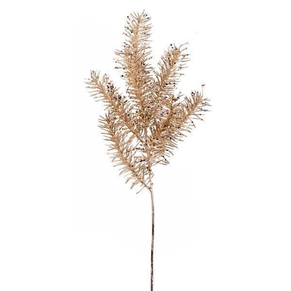 Ветка декоративная Yes! Fun Пушистая 51 см глиттер Золотой (973902)