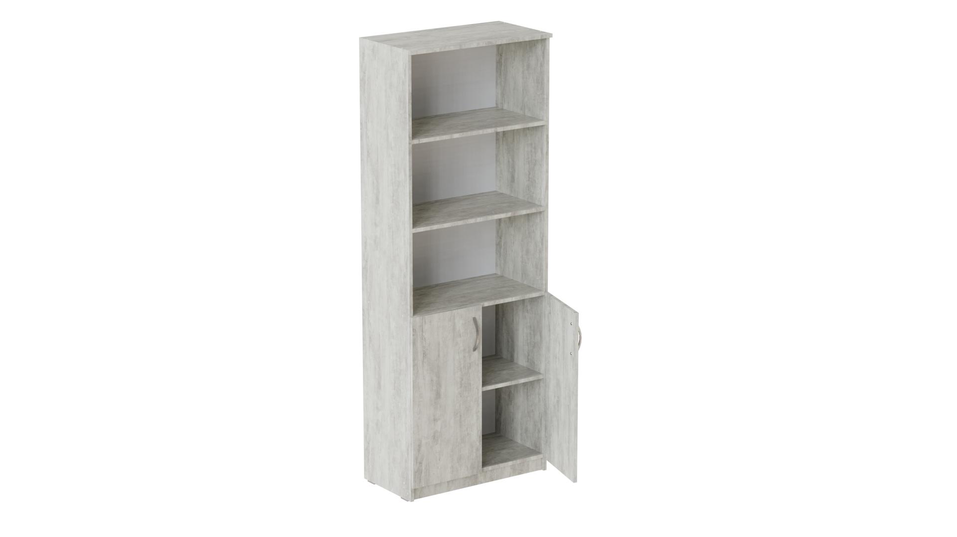 Шкаф Ferrum-decor Анжело на 5 полок с 2 дверями ДСП 16 мм 900x700x380 мм Бетон (FRD-105036)